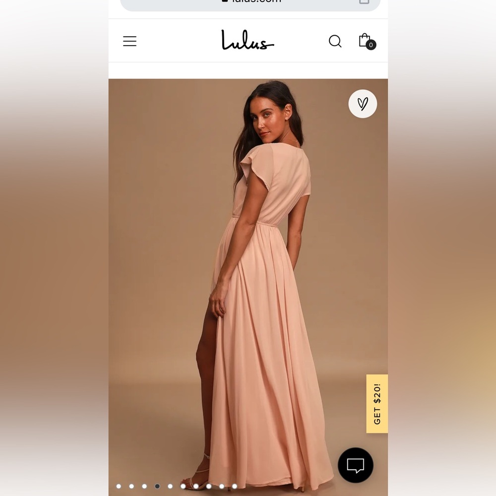 Lulu’s Blush Pink Bridesmaids Dress